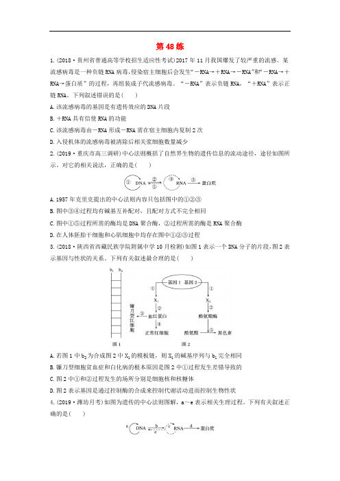 鲁京津琼2020版高考生物一轮复习加练半小时第六单元第48练含解析