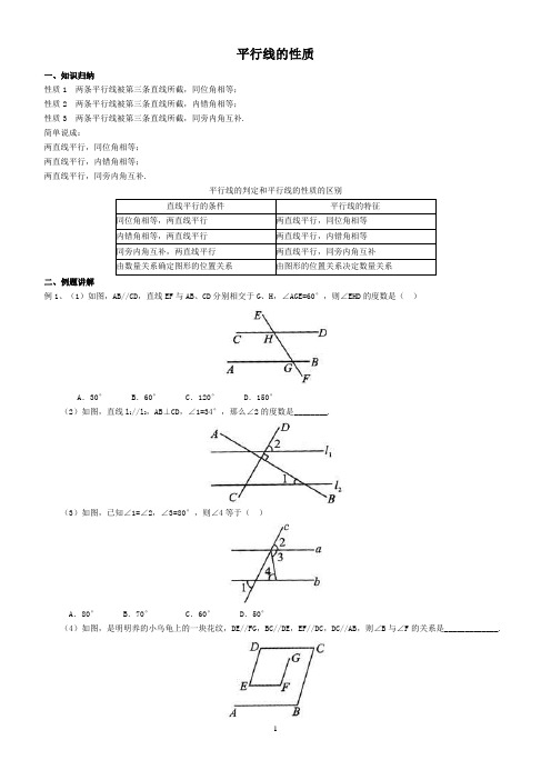 平行线的性质和判定