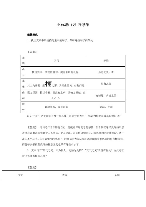 2017高中语文选修第1课小石城山记学案.doc