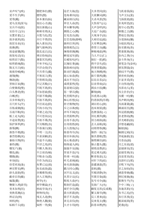 常见错别字1000例