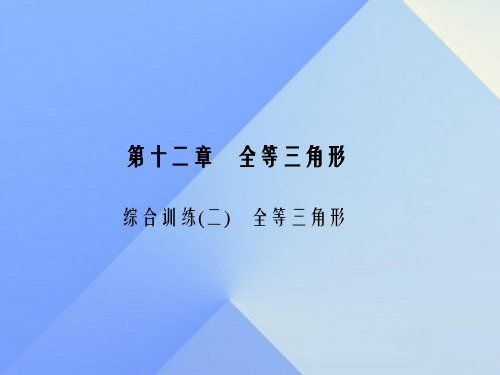 八年级数学上册 12 全等三角形综合训练(二)全等三角形习题课件 (新版)新人教版