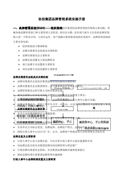 协信集团品牌管理系统实施手册