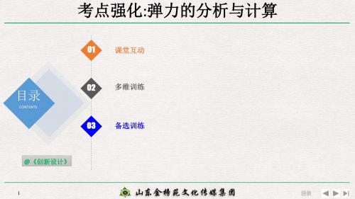 高2020届高2017级创新设计高三物理高考总复习江苏专用课件2-1-1-考点强化:弹力的分析与计算