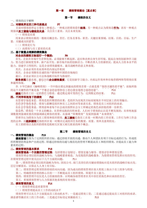 (绩效考核)2020年绩效管理考试重点及模似试题