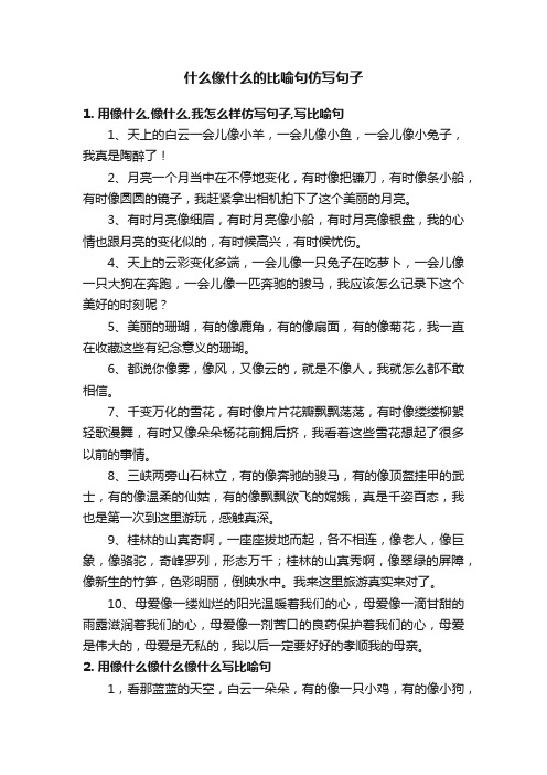 什么像什么的比喻句仿写句子