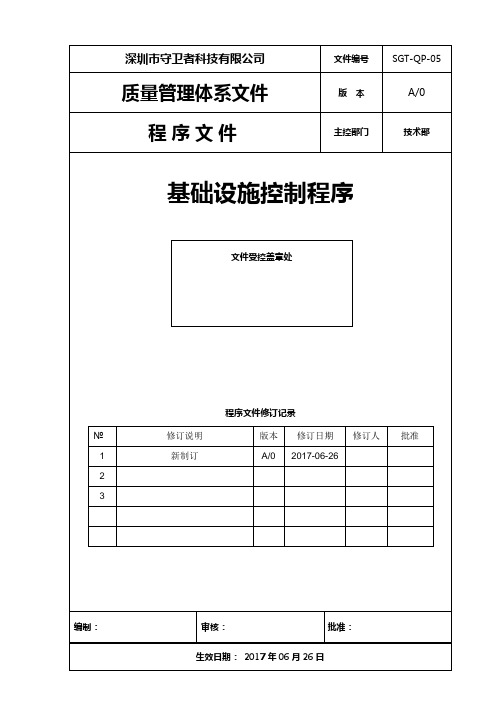 05基础设施控制程序