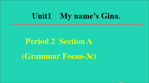 七年级英语上册 Unit 1 Section A (Grammar Focus-3c)课件