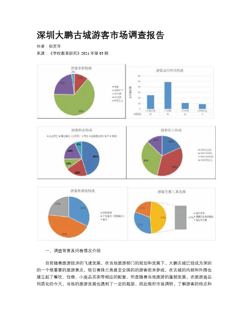 深圳大鹏古城游客市场调查报告