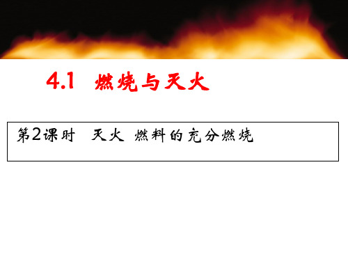 沪教课标版九年级化学上册 4.1燃烧与灭火