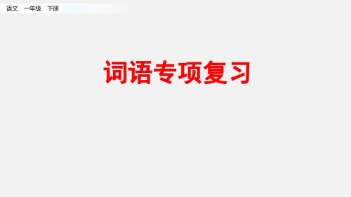 统编部编版小学语文一年级下册语文专项  词语专项复习课件(45张)