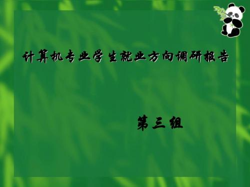 关于计算机系大学生就业的调查研究报告