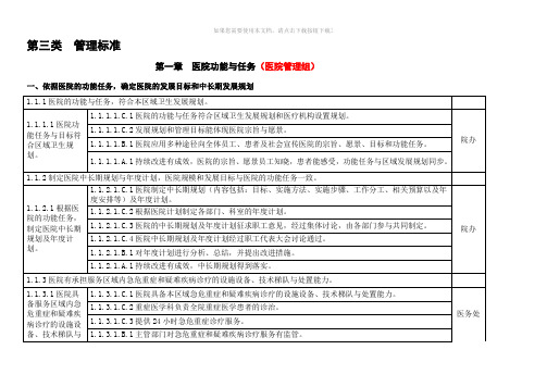 上海市三级综合医院评审标准(2018版)