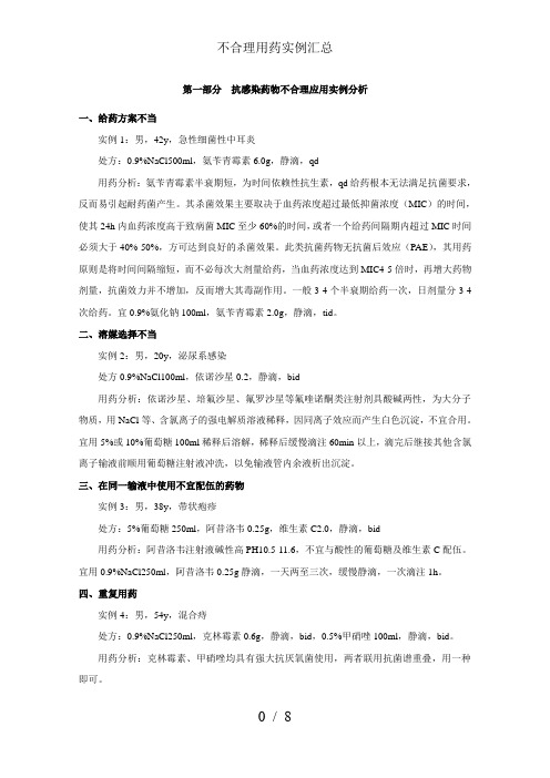 不合理用药实例汇总