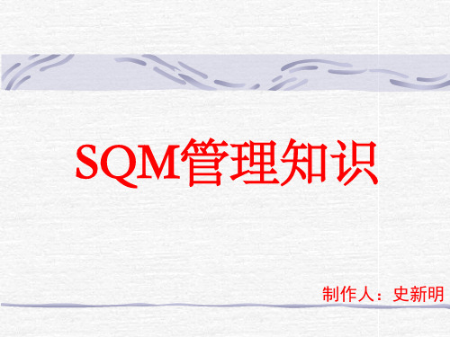 2.SQM--讲义