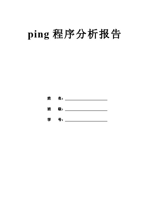 ping程序分析报告(word文档良心出品)