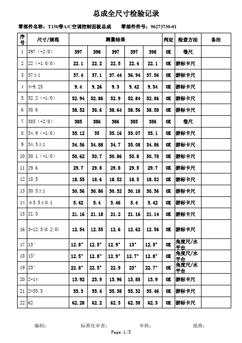 全尺寸检测报告