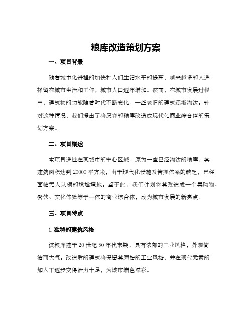 粮库改造策划方案