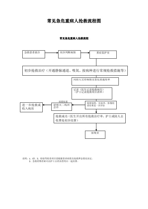 常见急危重病人抢救流程