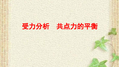 2022-2023年高考物理一轮复习 受力分析共点力的平衡课件 (3)(重点难点易错点核心热点经典)