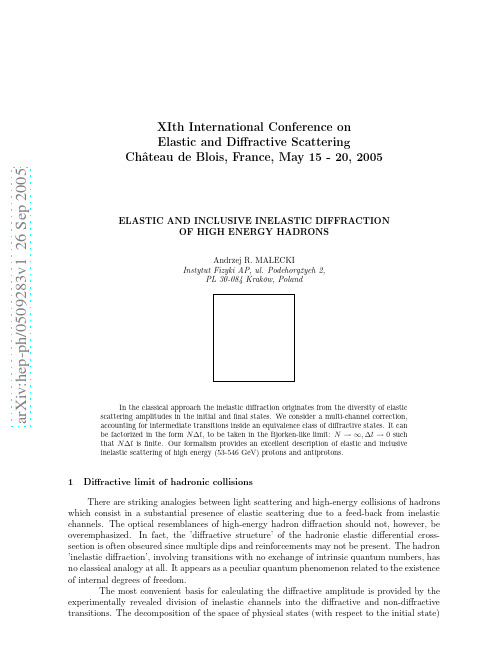 Elastic and Iclusive Inelastic Diffraction of High Energy Hadrons