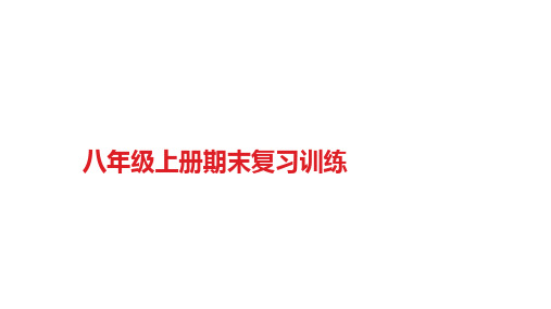 期末复习训练 八年级地理上学期人教版