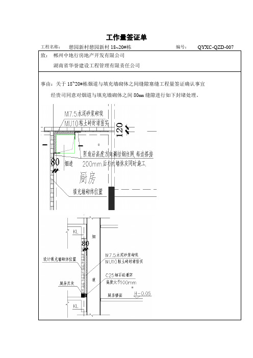 工作量签证单及定价联系函