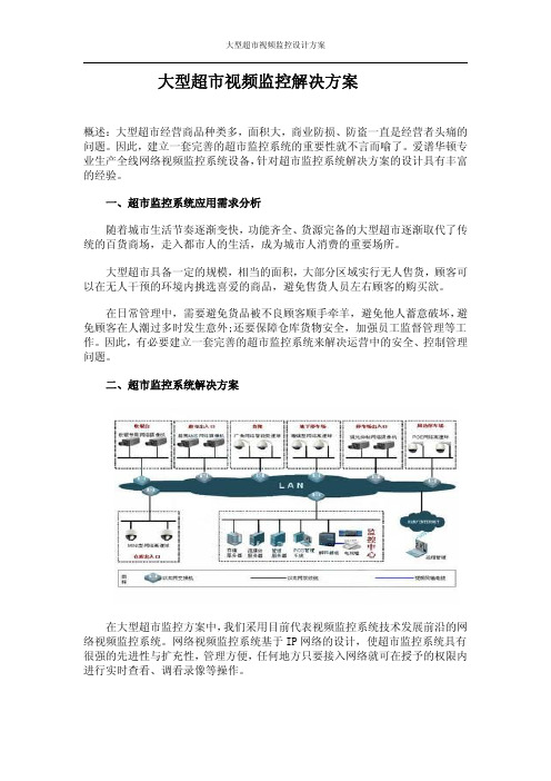 (中性)大型超市视频监控解决方案.