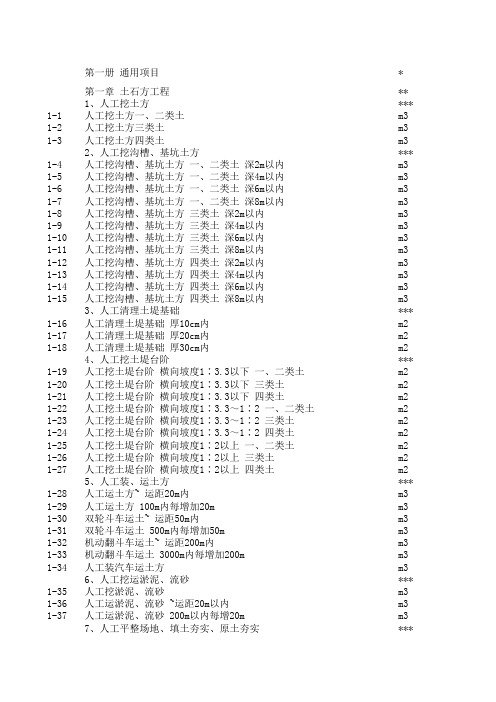 浙江省2010市政定额