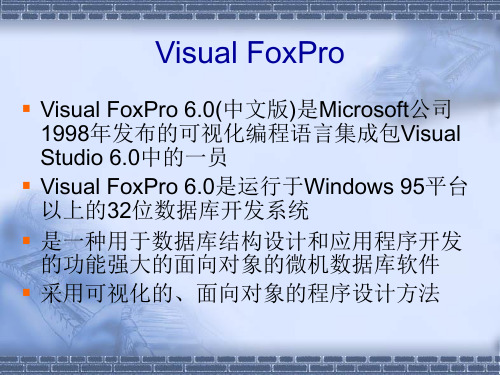 Visual FoxPro 第一课