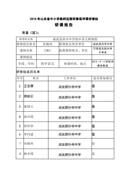 猫研修报告