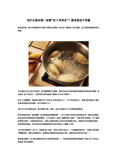 教你怎样煮水饺