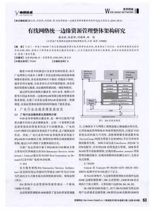 有线网络统一边缘资源管理整体架构研究