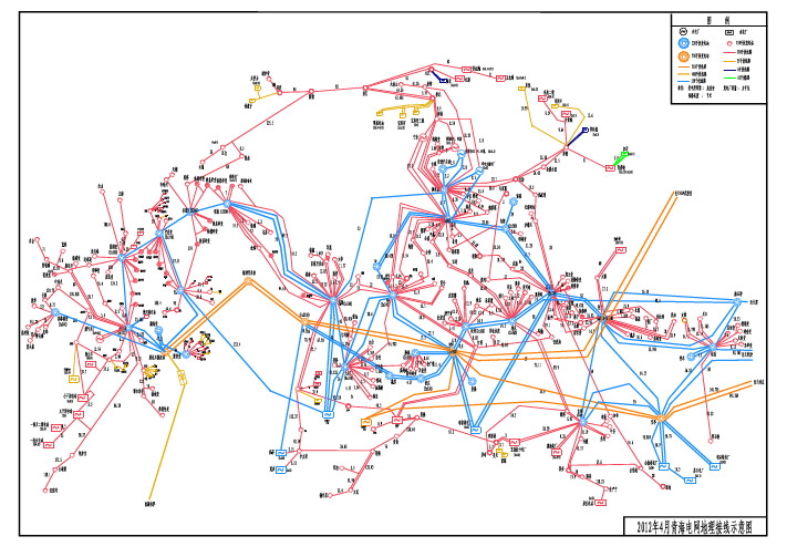 2012年4月全网地理接线图