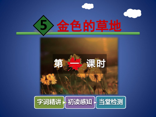 三年级语文上册 第一单元 3 金色的草地(第1课时)课件 冀教版