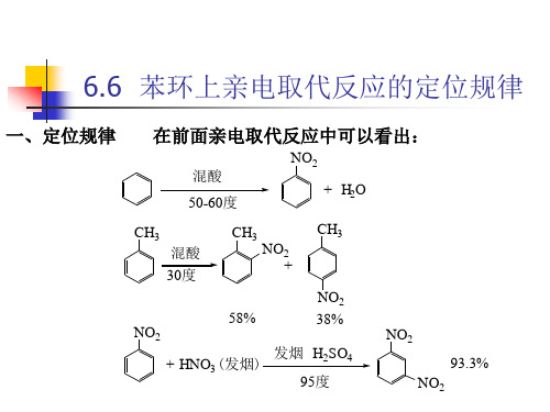 苯环上亲电取代反应的定位规律