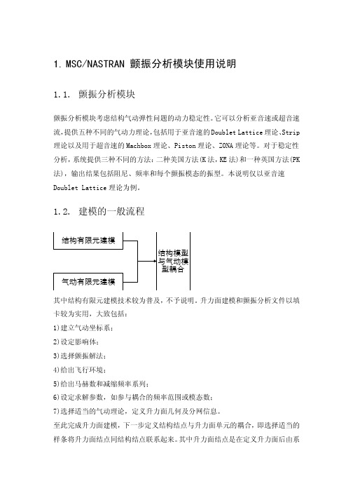 MSCNASTRAN 颤振分析模块使用说明