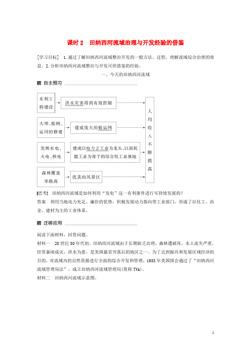 高中地理 第二章 区域可持续发展 第三节 流域综合治理与开发——以田纳西河流域为例(2)同步备课教学