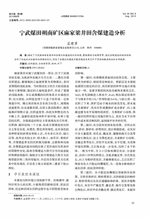 宁武煤田朔南矿区麻家梁井田含煤建造分析