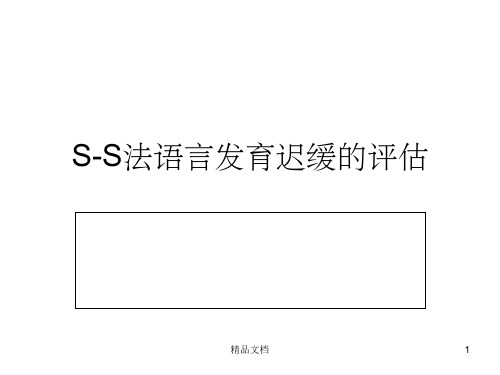 S-S法语言发育迟缓