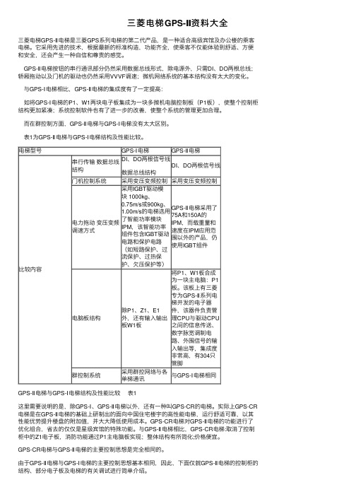 三菱电梯GPS-Ⅱ资料大全