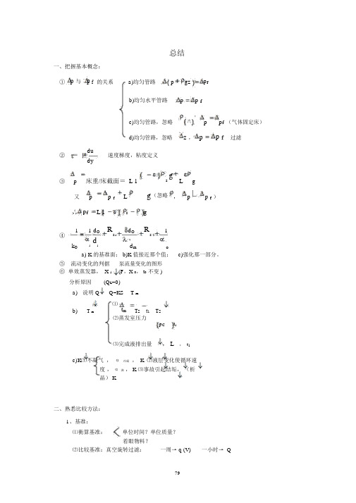 化工原理(清华大学)总结