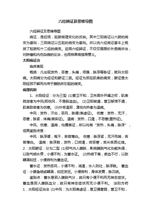 六经辨证及思维导图