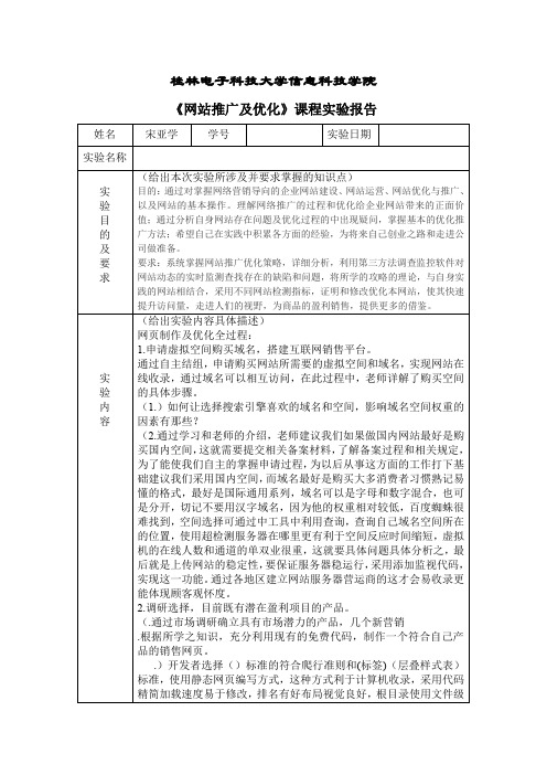 网络优化总结实验报告