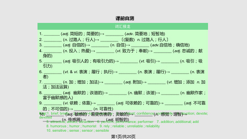 高考人教英语一轮复习必修二unit PPT课件