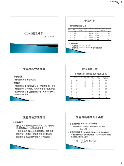 Cox回归分析