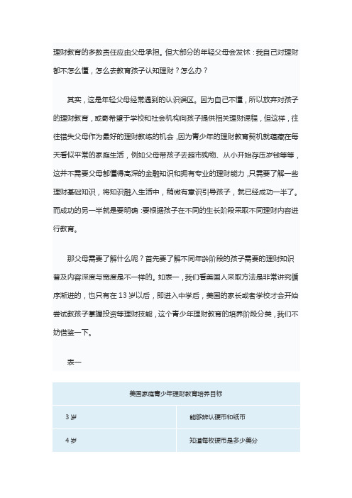 教育孩子从小就有理财意识的方法