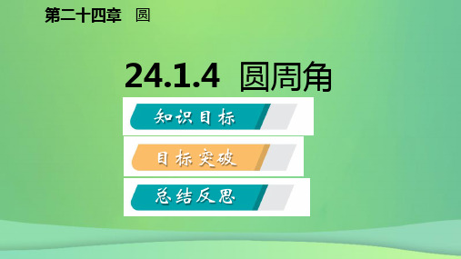 2018年秋九年级数学上册第24章圆24.1圆的有关性质24.1.4圆周角听课课件新人教版