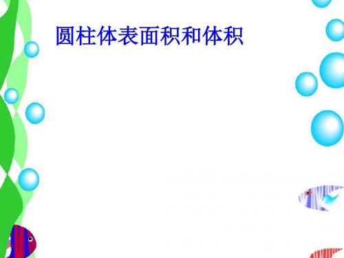 圆柱表面积和体积的练习