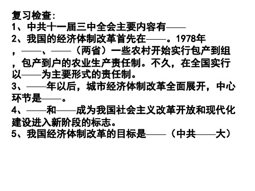 高一历史对外开放格局的初步形成