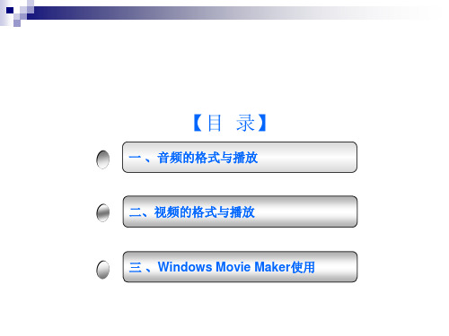 音频视频的播放与处理精品PPT课件